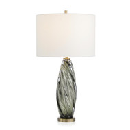 John Richard Olive Art Glass Table Lamp