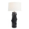 John Richard Black Ceramic Sculpted Table Lamp
