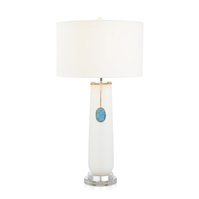 John Richard Rounded Cerulean Pendant Table Lamp