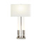 John Richard Gemini Table Lamp - Nickel