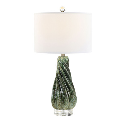 John Richard Emerald Spiral Table Lamp