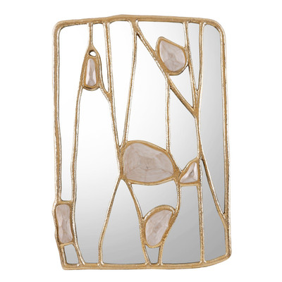 John Richard Embellished Branches Mirror - Gold