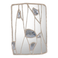 John Richard Embellished Branches Mirror - Silver