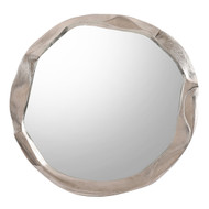 John Richard Round Ruga Mirror - Small Nickel