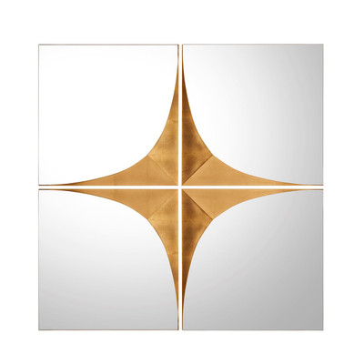 John Richard Gold Contour Mirrors - Set Of 4