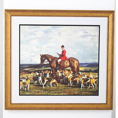 John Richard Stanley Barker And The Pytchley Hounds By Sir Alfred Munning
