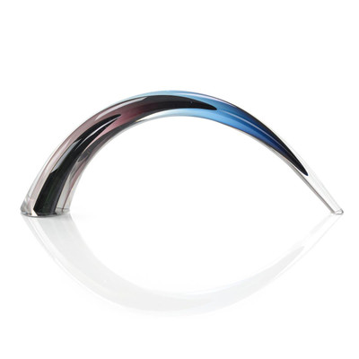 John Richard Handblown Grey - Violet - And Dark Blue Sculpture I