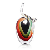 John Richard Handblown Red/ Violet/ And Emerald Glass Sculpture Ii