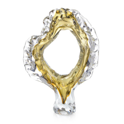 John Richard Handblown Coffee Bronze Glass Sculpture Ii