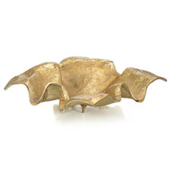 John Richard Draped Fabric Brass Square Bowl
