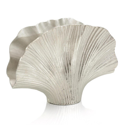 John Richard Nickel Ginkgo Leaf Vase I