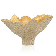 John Richard Enameled Brass Leaf Bowl