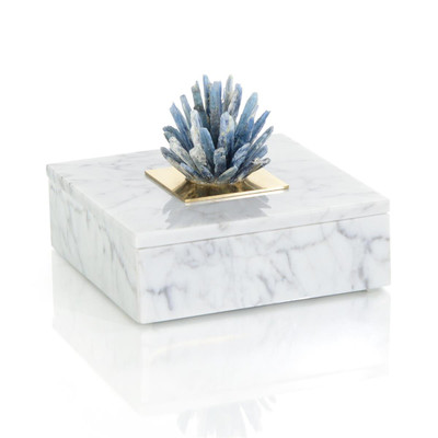 John Richard Cyanite Starburst And Marble Box