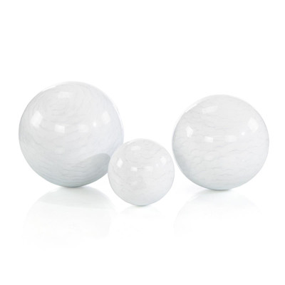 John Richard Set Of Three Silver Wave Balls