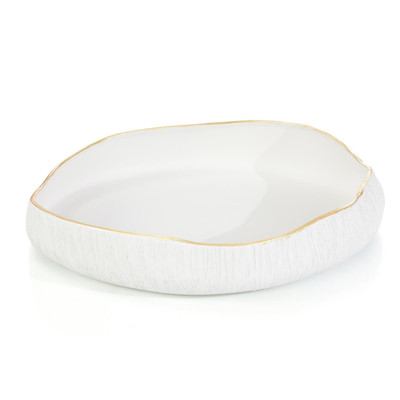 John Richard White Free-Form Bowl I