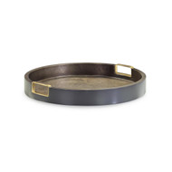John Richard Round Tenebra Tray With Brass Handles - Small