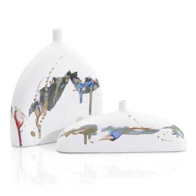 John Richard Splash Of Color Vases - Set Of Two