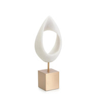 John Richard Hollow Droplet Sculpture On Brass Base