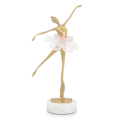 John Richard Selenite Ballet Sculpture On Marble Base I