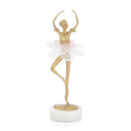 John Richard Selenite Ballet Sculpture On Marble Base Ii