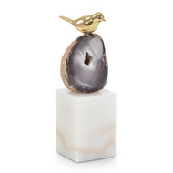 John Richard Agate Roost Sculpture On Marble Base - Large
