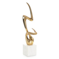 John Richard Flow State Sculpture On Marble I - Brass