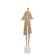 John Richard Posing Silhouette Sculpture On Marble - Small Brass