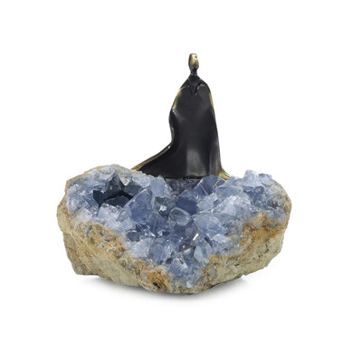 John Richard Cloaked Figure Sculpture On Kyanite Ii