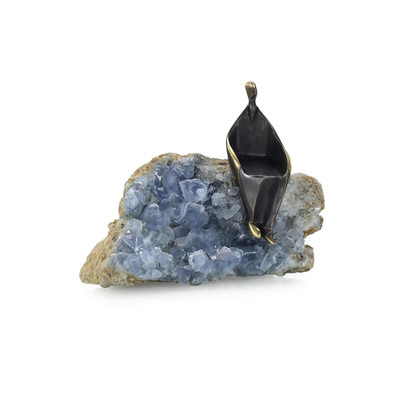 John Richard Cloaked Figure Sculpture On Kyanite Iii