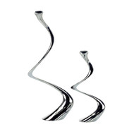 John Richard Silver Spiral Candleholders - Set Of 2