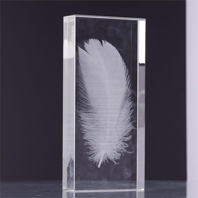 John Richard Crystal-Encased Feather