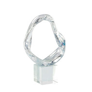 John Richard Prismatic Loop Sculpture On Crystal Base - Small