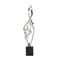 John Richard Abstract Flourish Sculpture On Marble Base - Nickel