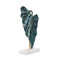 John Richard Standing Leaf Sculpture On Marble Base - Large Blue