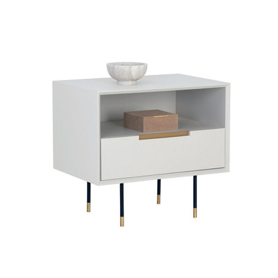 Sunpan Danbury Nightstand - Modern Cream