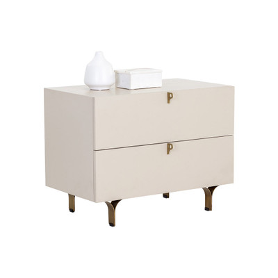 Sunpan Celine Nightstand - Large - Cream