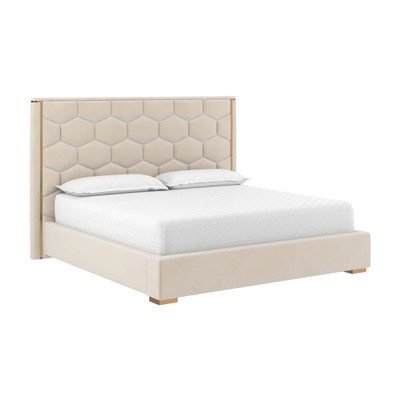 Sunpan Alisha Bed - King - Meg Taupe