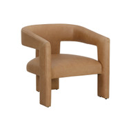 Sunpan Cobourg Lounge Chair - Ludlow Sesame Leather