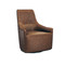 Sunpan Carmine Swivel Lounge Chair - Cognac Leather