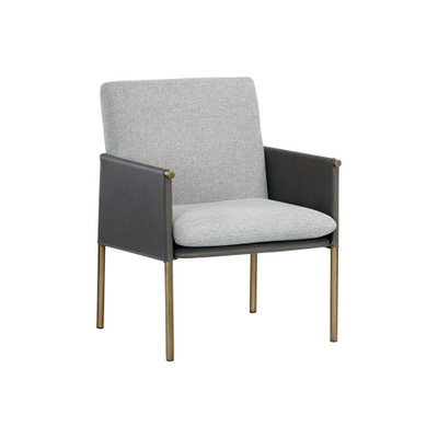 Sunpan Bellevue Lounge Chair - Belfast Heather Grey / Bravo Ash