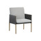 Sunpan Bellevue Lounge Chair - Belfast Heather Grey / Bravo Ash