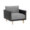Sunpan Ashi Armchair - Nash Zebra / Coal Black
