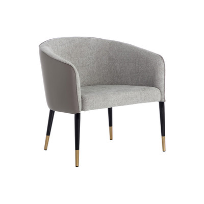 Sunpan Asher Lounge Chair - Flint Grey / Napa Taupe