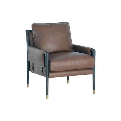 Sunpan Mauti Armchair - Brown - Shalimar Tobacco Leather