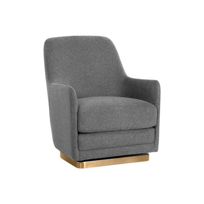 Sunpan Marcela Swivel Lounge Chair - Belfast Koala Grey