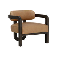 Sunpan Madrone Lounge Chair - Brown - Ludlow Sesame Leather