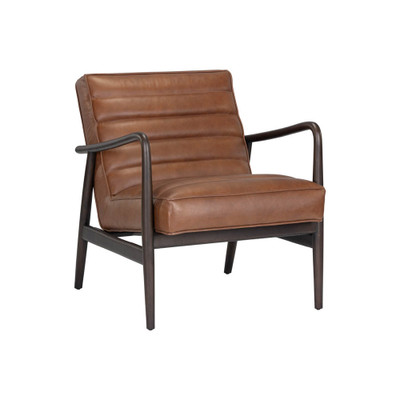 Sunpan Lyric Lounge Chair - Vintage Caramel Leather