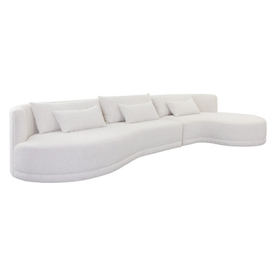 Sunpan Laken Sofa Chaise - Raf - Copenhagen White