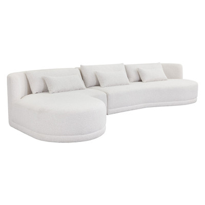 Sunpan Laken Sofa Chaise - Laf - Copenhagen White