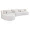 Sunpan Laken Sofa Chaise - Laf - Copenhagen White
